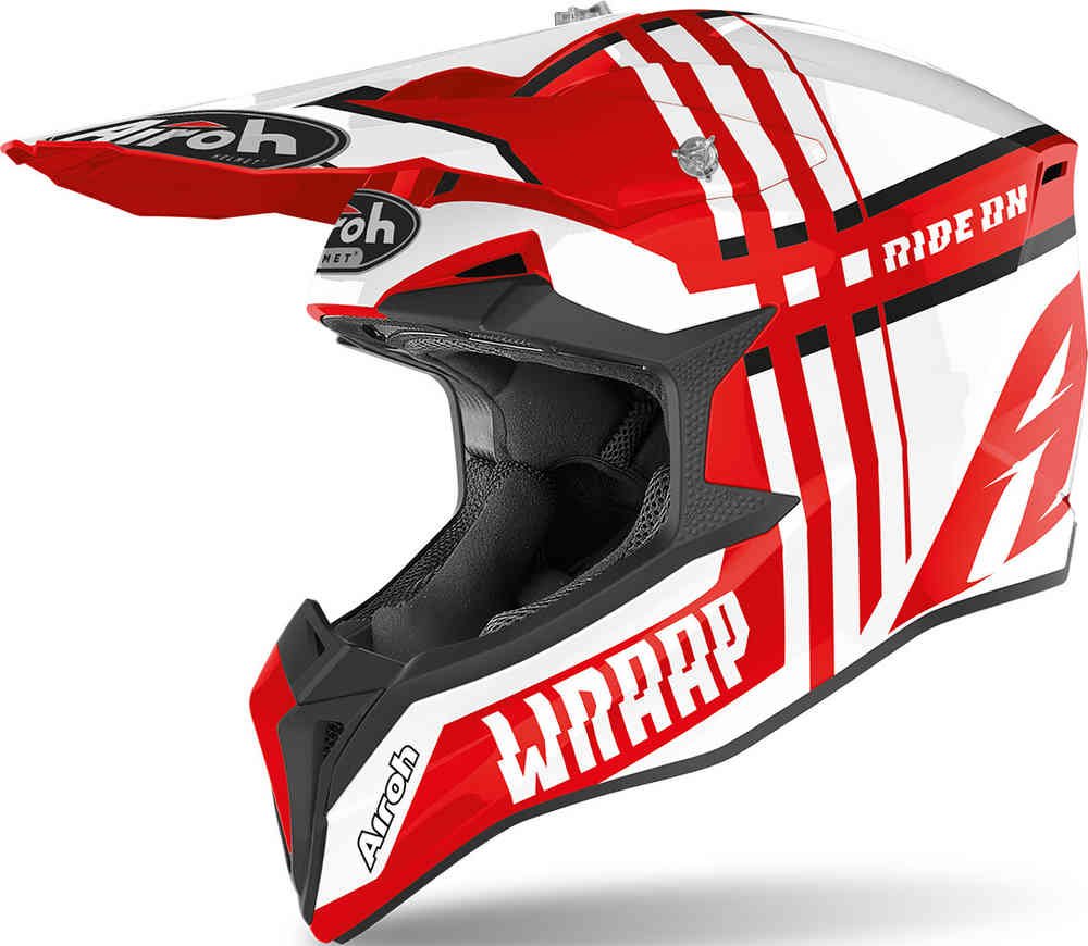 Airoh Casco Motocross Airoh Wraap Broken Naranja Off Road Casque Helmet Cross Helm 