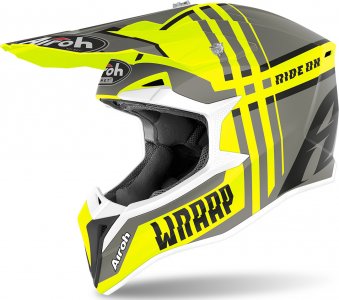 57-58 Casco Helmet da Motocross Enduro Motard Airoh WRAAP MOOD BLUE 2021Tg M 