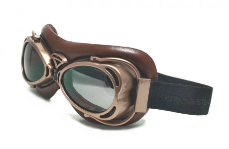 BOBSTER ANTIQUE BROWN FRAME SMOKED LENS GOOGLES